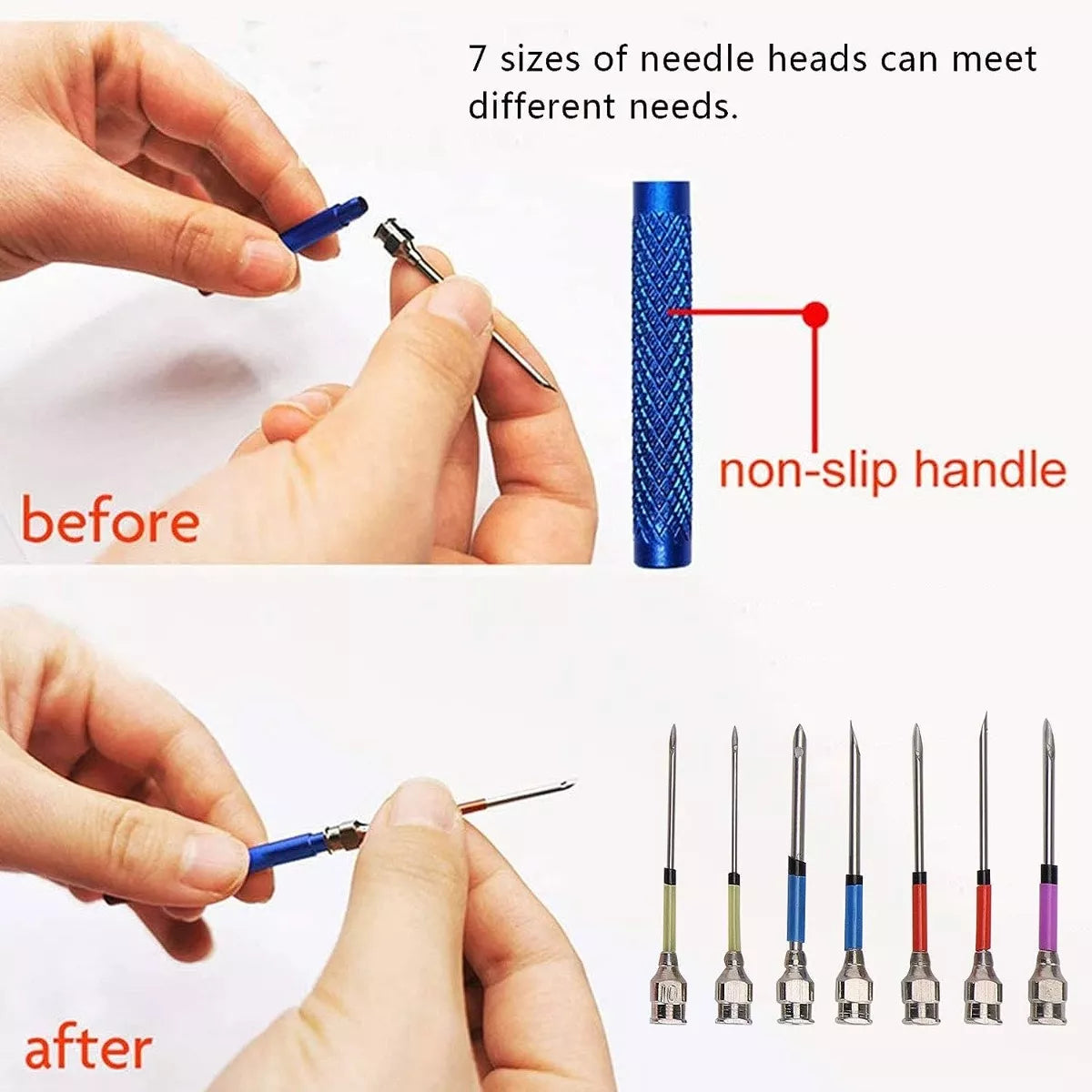 Set Agujas Magicas Bordado Crochet Kit Bordado Magico 16pzs