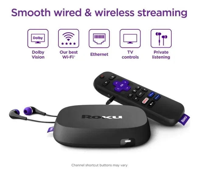 Roku Ultra Lt 4k Tv Box 4801rw Hdr 2gb Ram Voice Bluetooth Wifi Reproductor Streaming 4k Dolby Atmos Y Vision Hdr10+