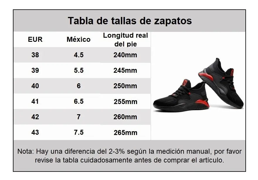 Zapatos de Seguridad Industrial con Puntera de Acero | Antideslizantes