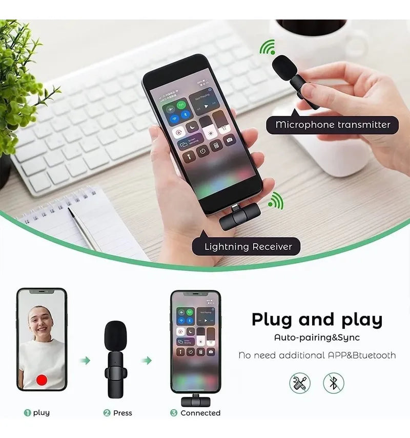 Micrófono Lavalier Inalámbrico Type-c Para Android
