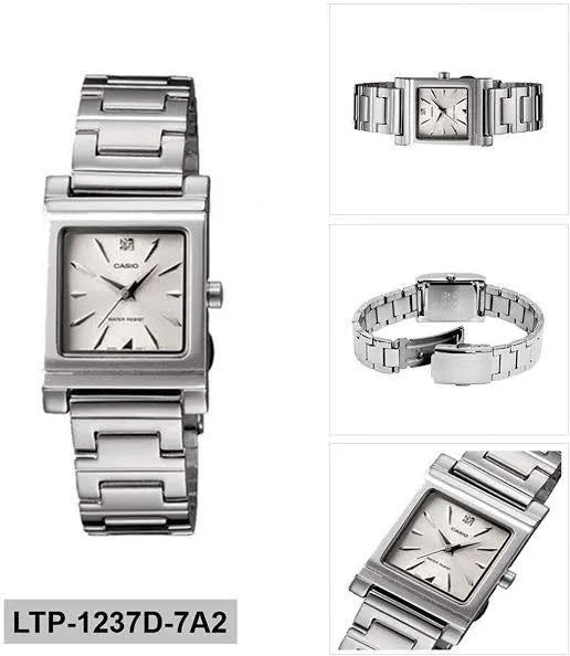 Reloj Casio De Dama Modelo Ltp-1237 Plateado