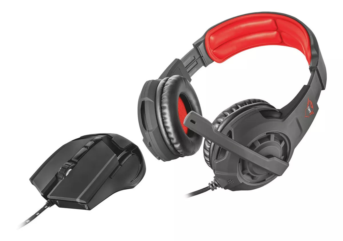 Audífonos y mousse Gamer Trust Gxt 784 Negro