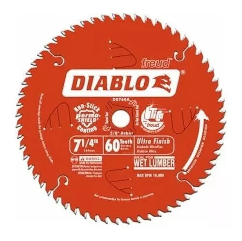 Disco Diablo Para Sierra Circular 7-1/4 60 Dientes D0760r