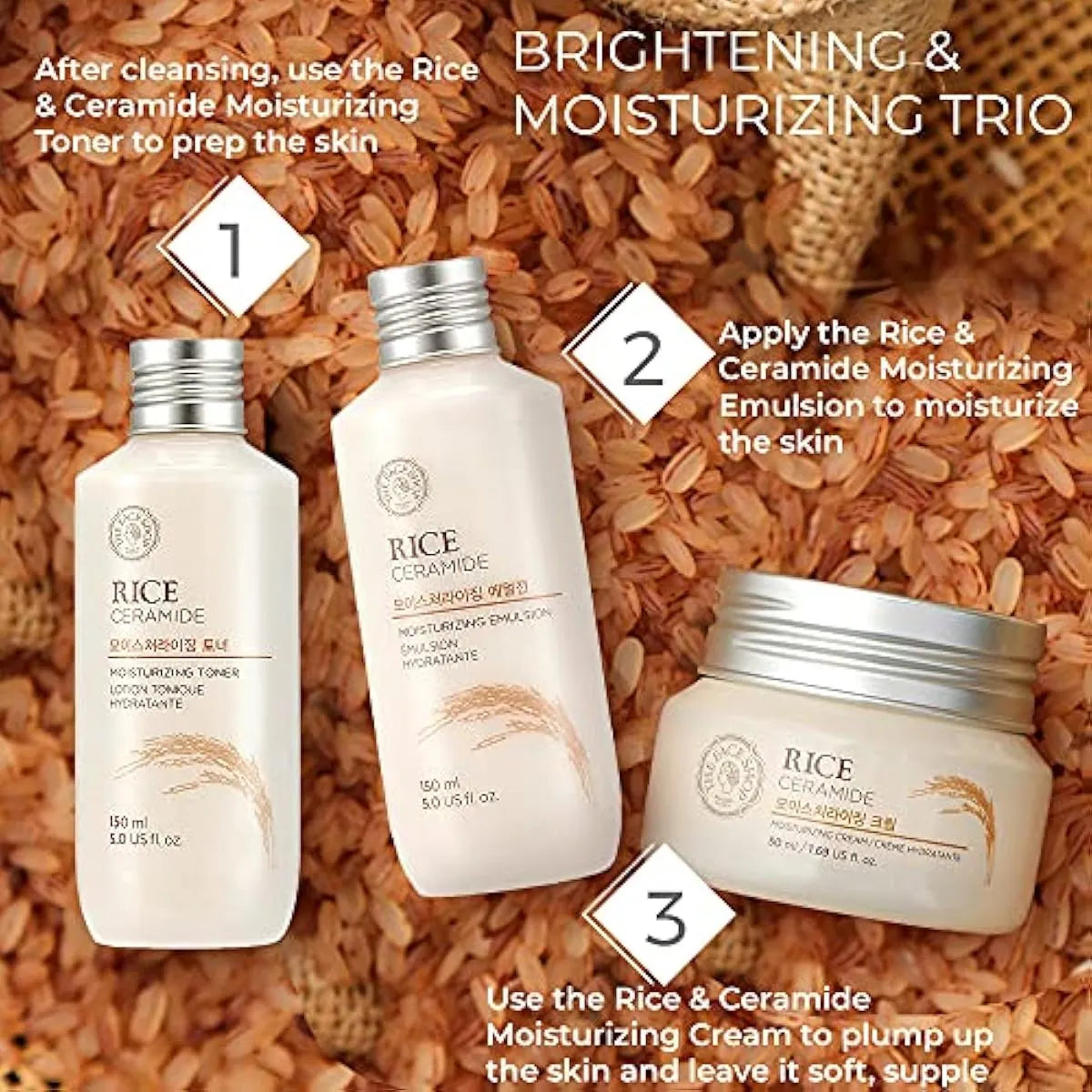 Crema hidratante de ceramidas de arroz 50 ml