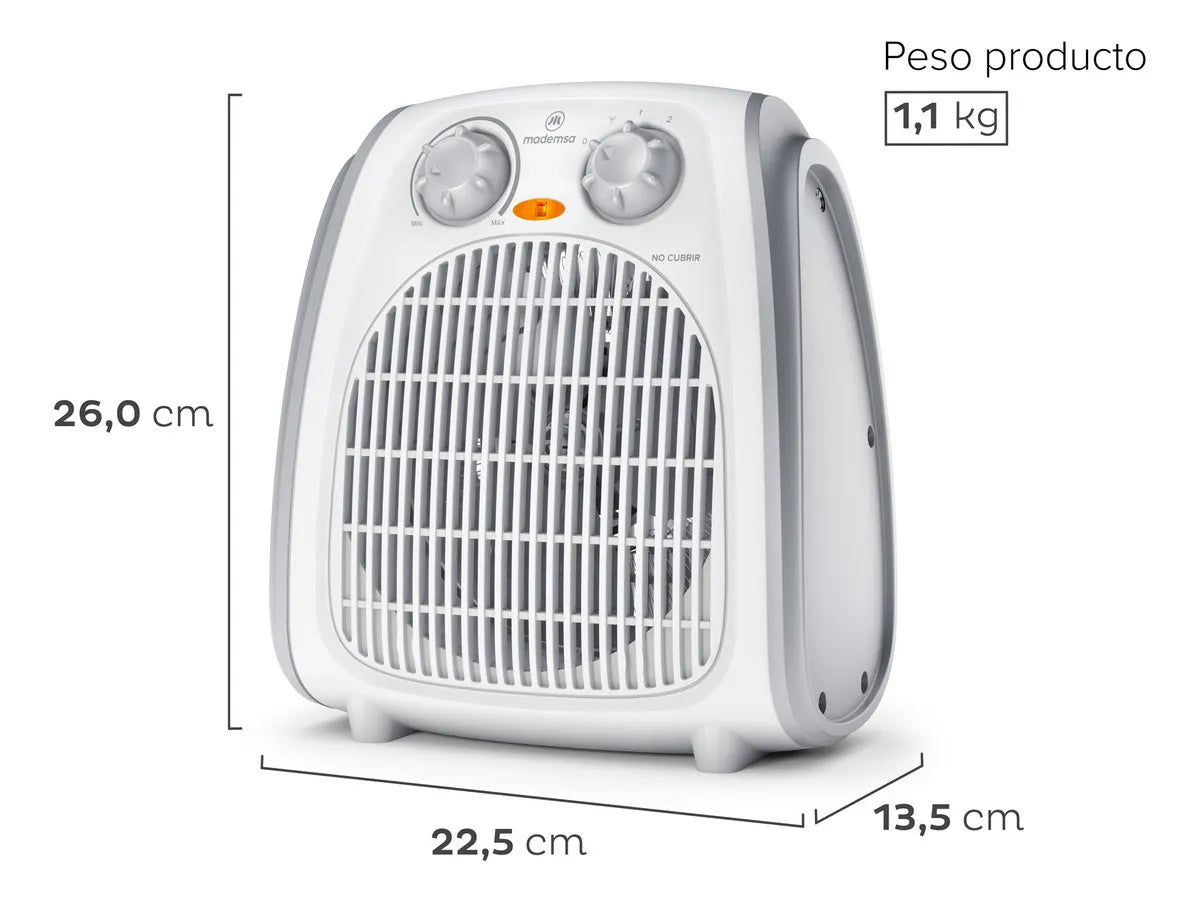 Termoventilador Mademsa 1800w 2 Velocidades Termostato Tv300