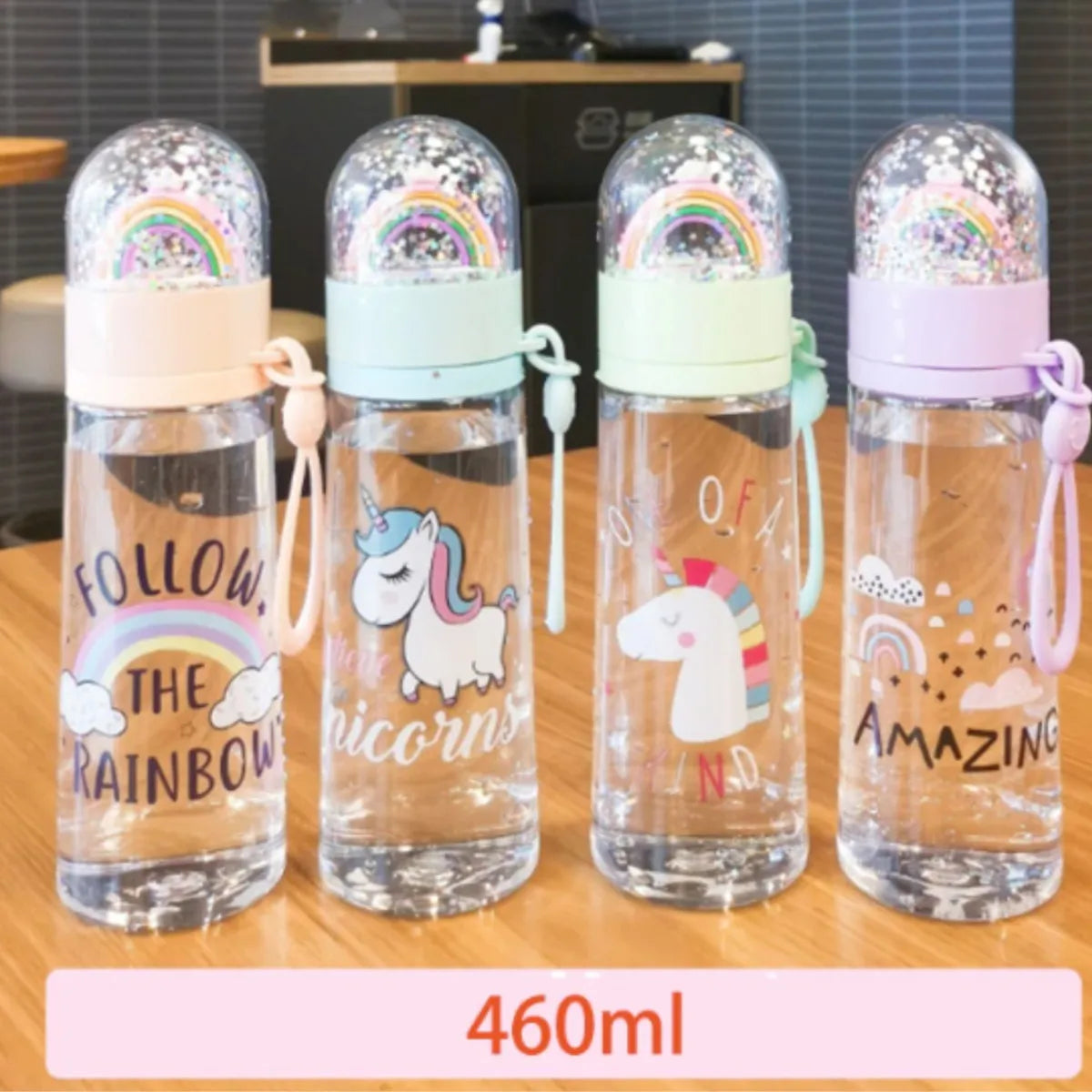 Vaso Para Agua Con Diseño Arcoiris Kawaii