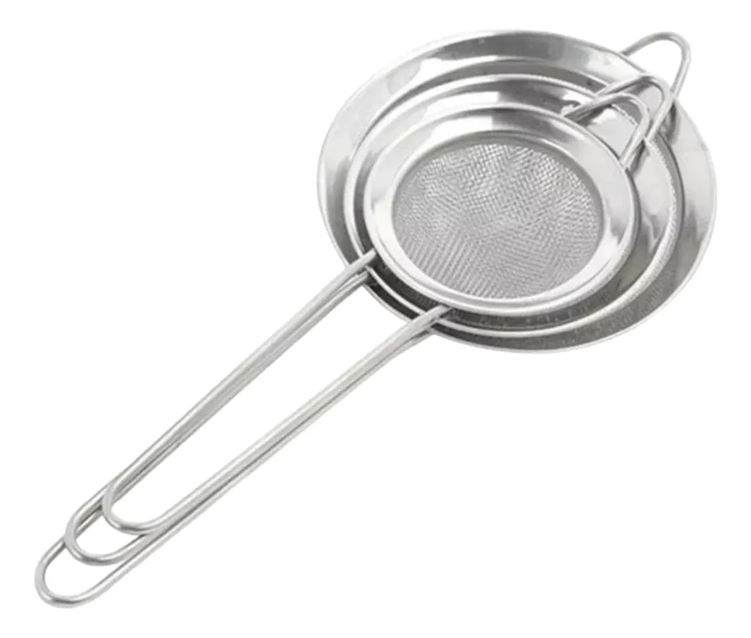 Set 3 Coladores Acero Inoxidable 10, 8,5, 7cm