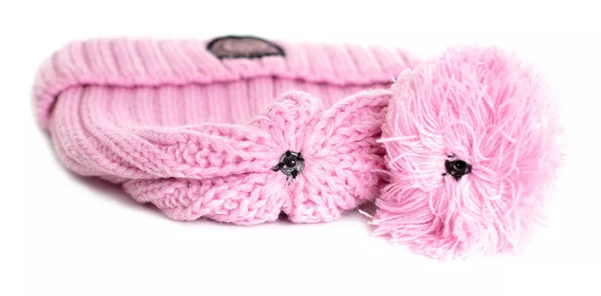 Gorro Beanie De Lana Spitfire Pompom Pink Rose