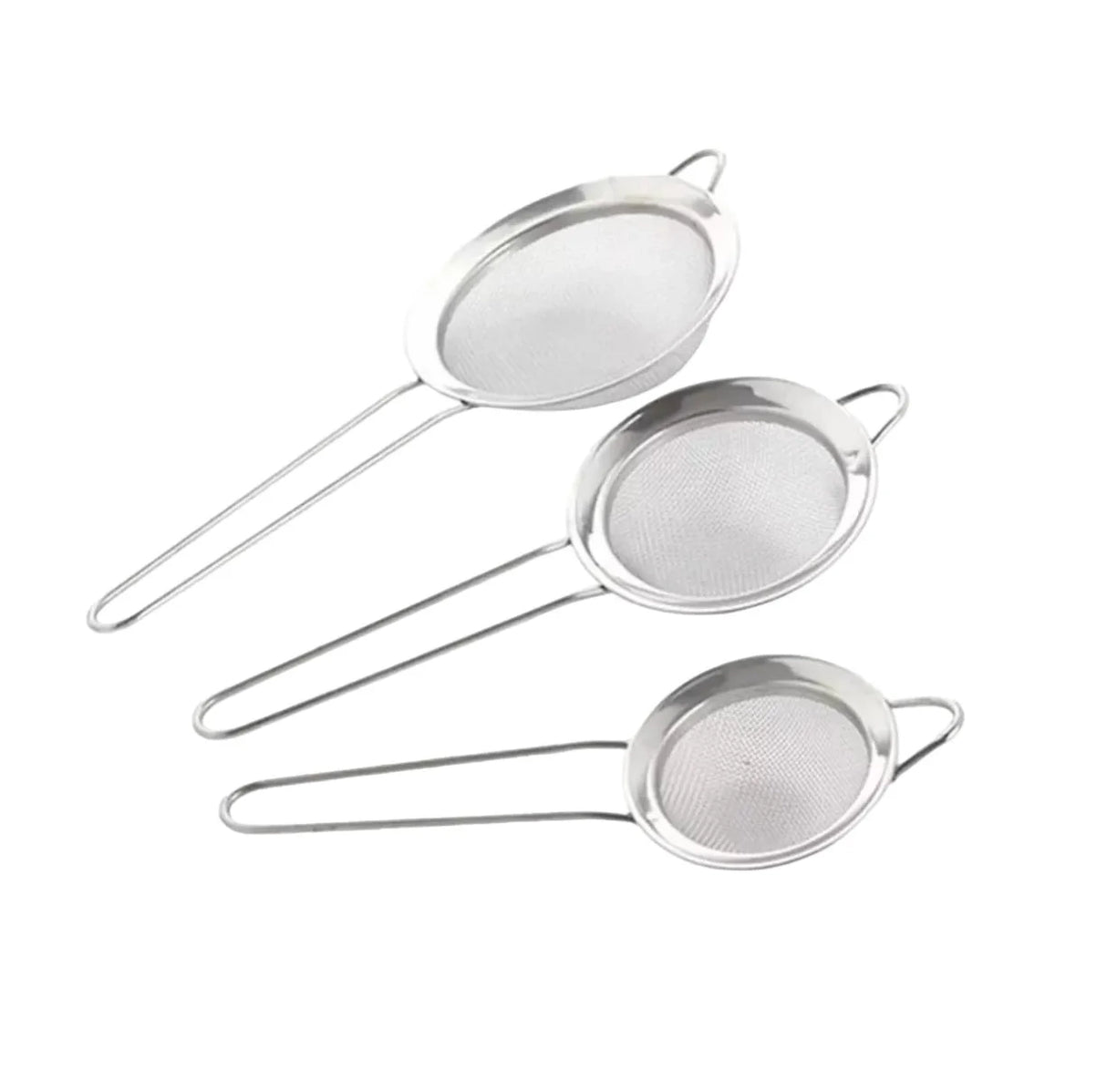 Set 3 Coladores Acero Inoxidable 10, 8,5, 7cm