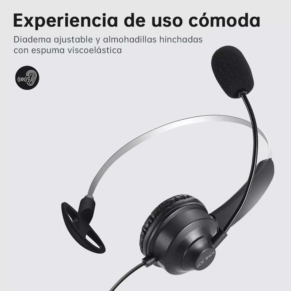 Tonejoy Audífonos Diadema Para Profesional Servicio Cliente