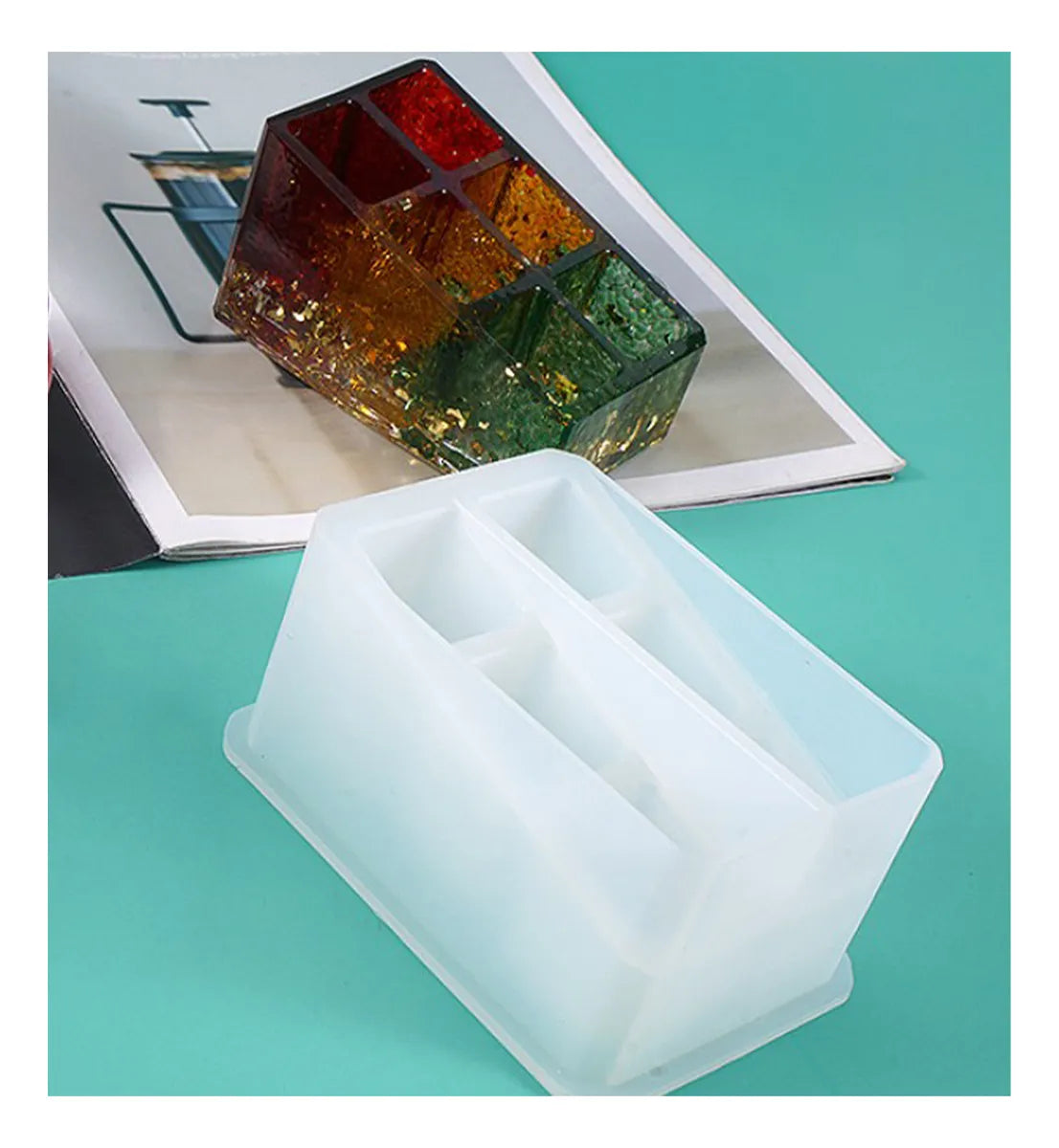 Molde para caja De Almacenamiento De Lápices Labiales De Calibre 25mm resina epoxica