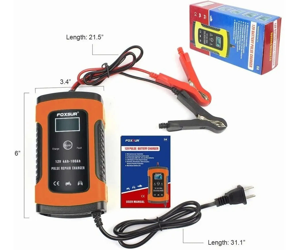 12v 5a Mantenedor Cargador De Baterías Inteligente Para Auto