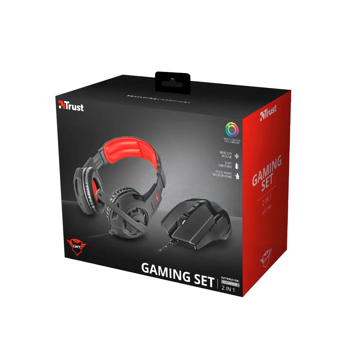 Audífonos y mousse Gamer Trust Gxt 784 Negro