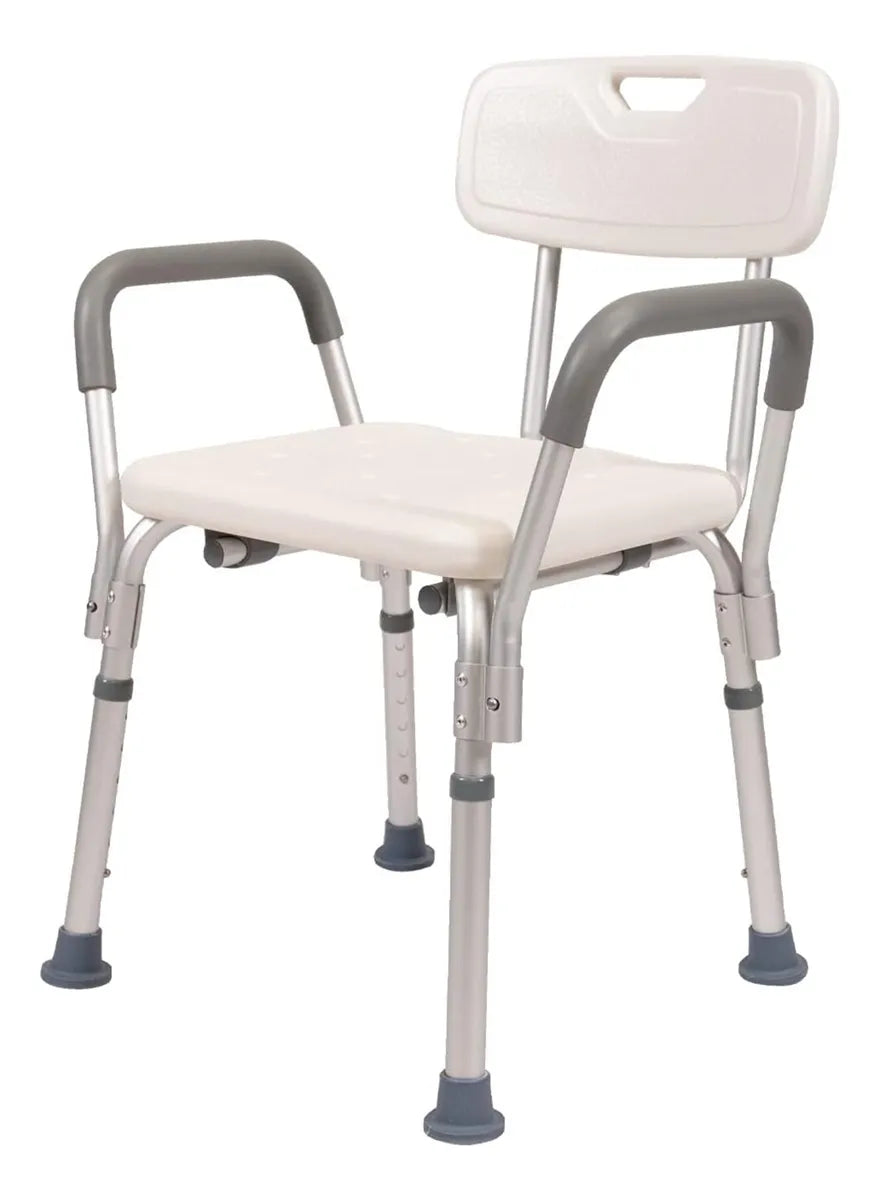 Silla De Ducha Para Baño Con Apoyabrazos Aluminio Portatil