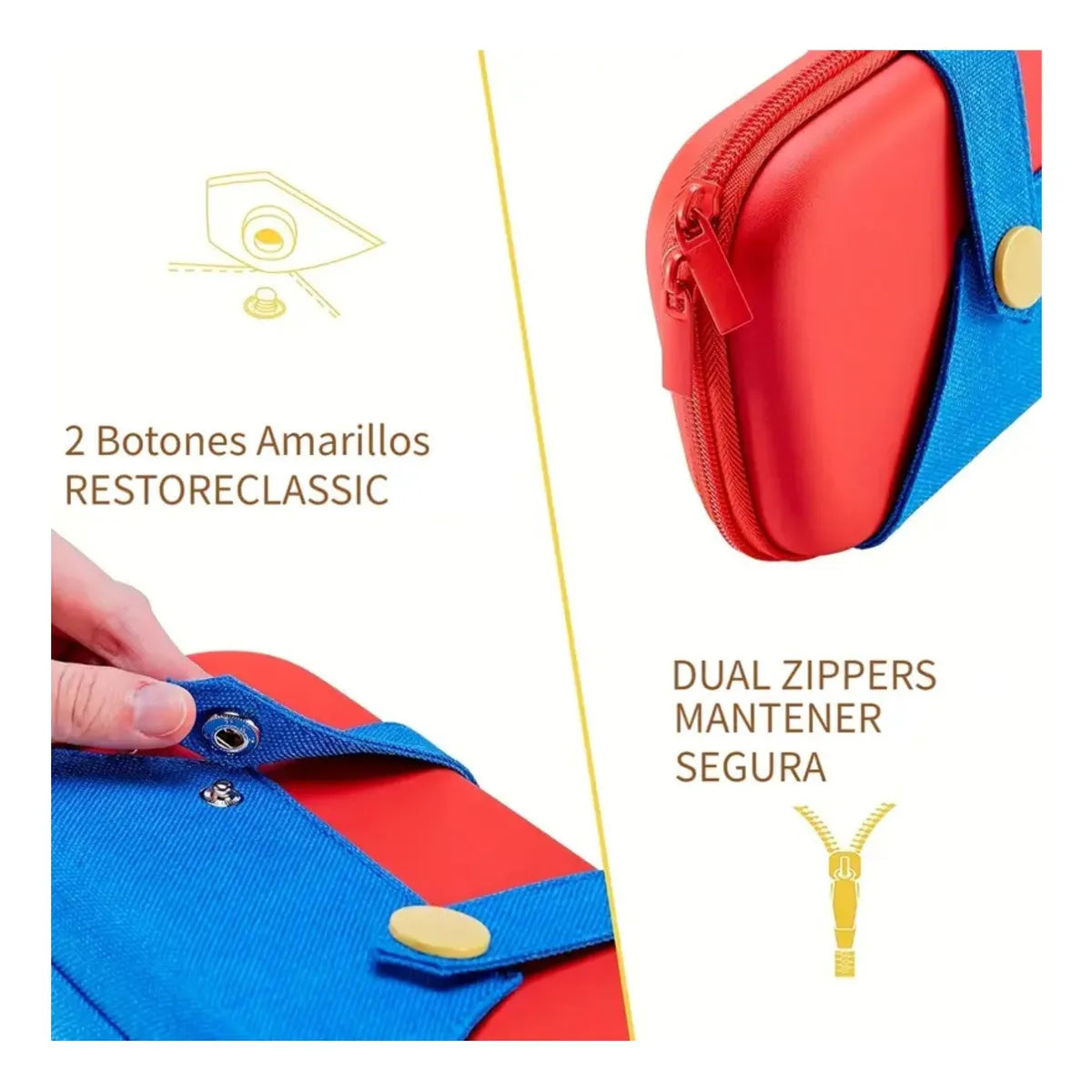 Estuche Protector Duro + Lamina Mica Nintendo Switch Oled