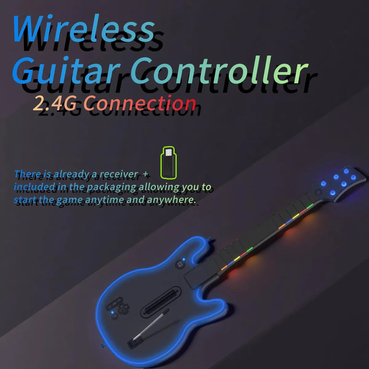Lyvix Guitarra Inalámbrica Guitar Hero para PS4 PS3 y PC