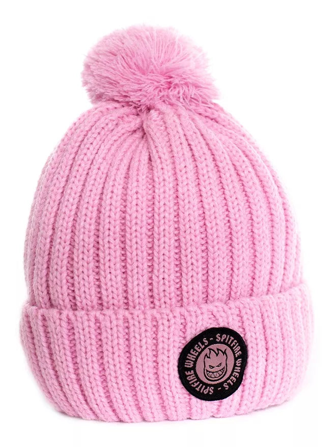Gorro Beanie De Lana Spitfire Pompom Pink Rose