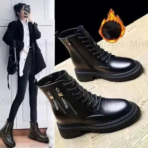 Botas De Caña Alta Con Suela Gruesa Para Mujer