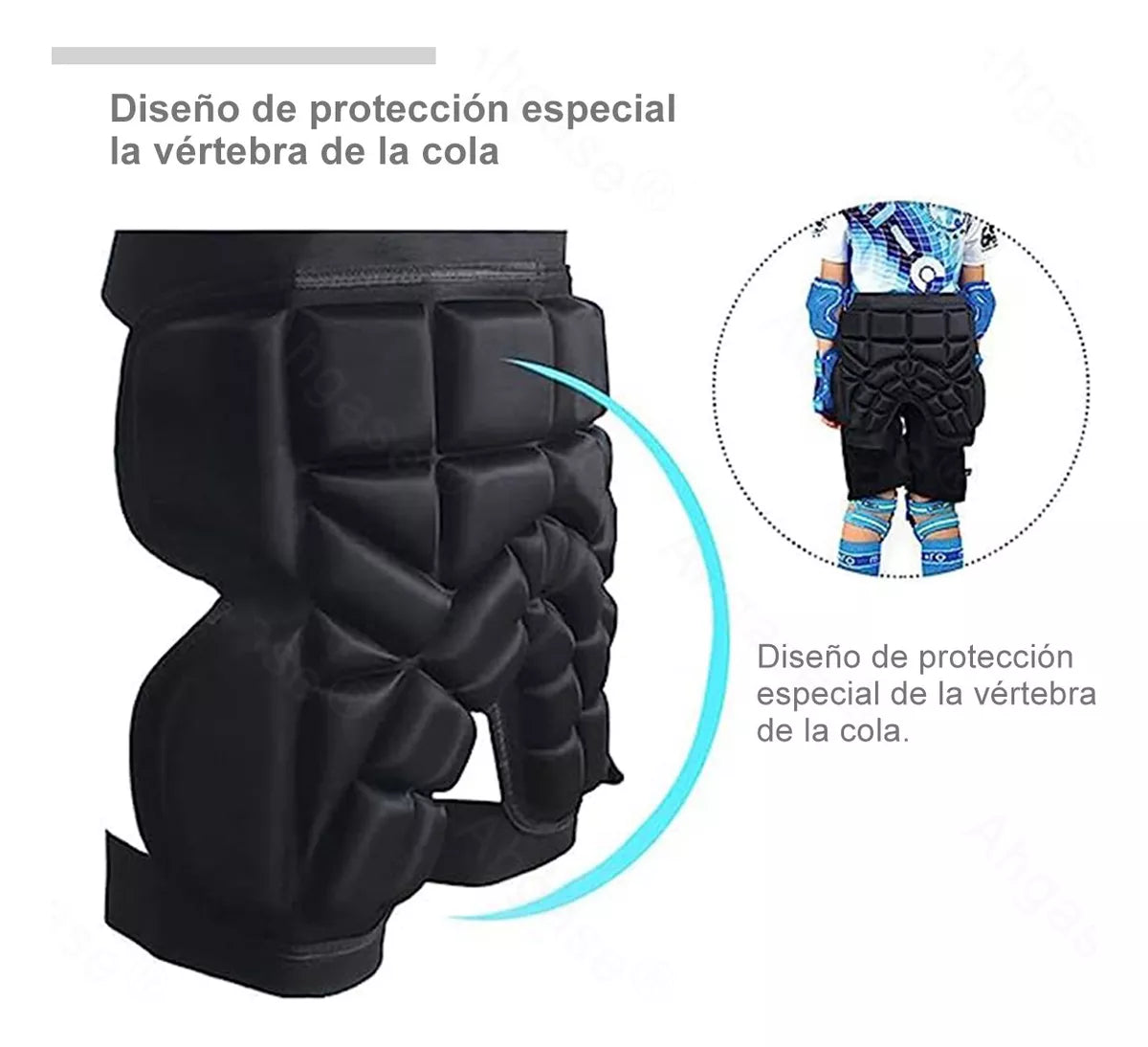 Pantalones Protección Cadera Eva Anticaída, Esquí / Patinaje