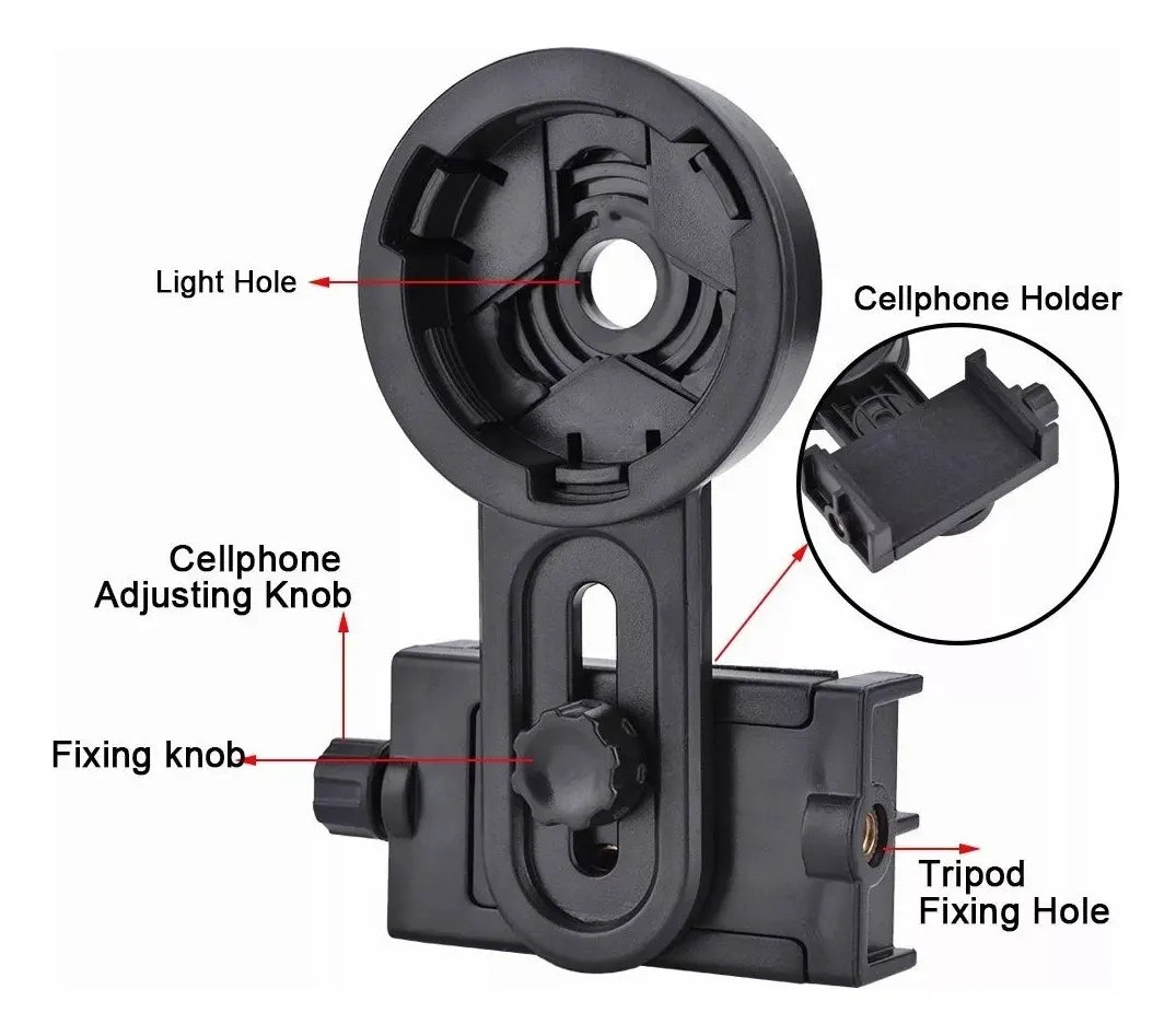 Soporte Celular Telescopio Adaptador Teléfono Monocular