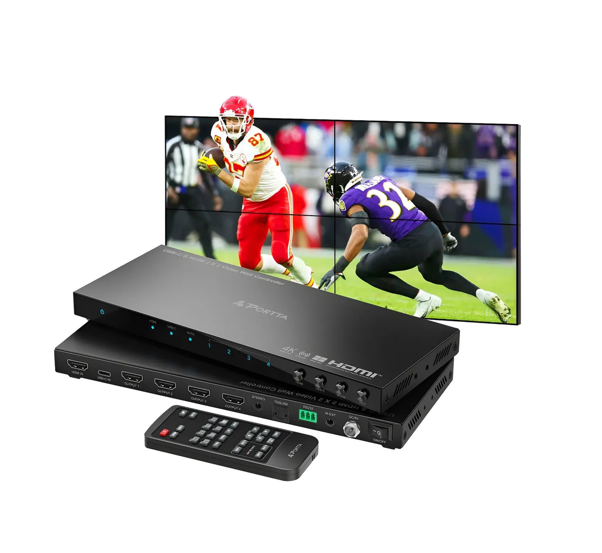 PORTTA Controlador de pared de video HDMI o USB