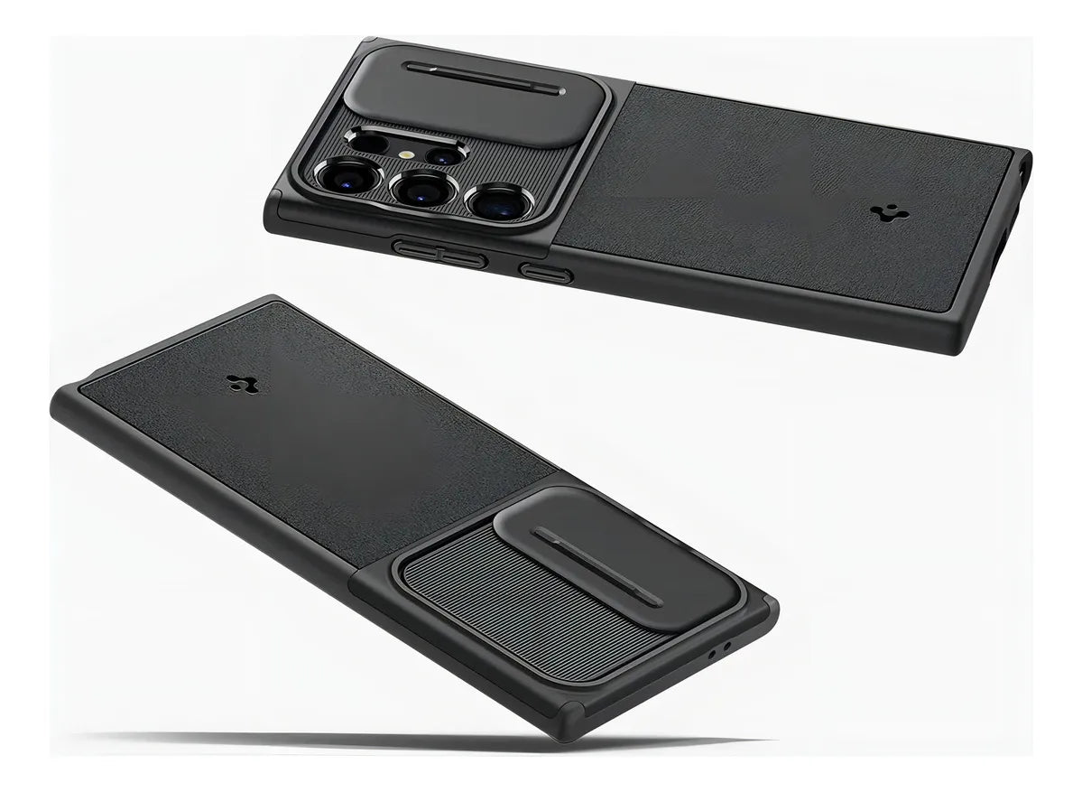 Funda Para Samsung S24 Ultra Spigen Optik Armor Híbrida Color Negro Liso