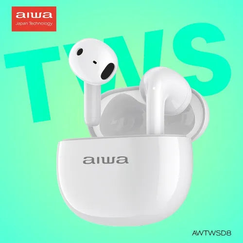Audífonos Aiwa Inalambrico Tactil In-ear Bluetooth 5.3 Twsd8 Color Blanco Color de la luz Blanco