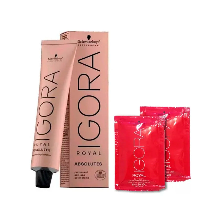 Kit Tintura Schwarzkopf Professional Igora royal Absolutes tono 5-50 para cabello