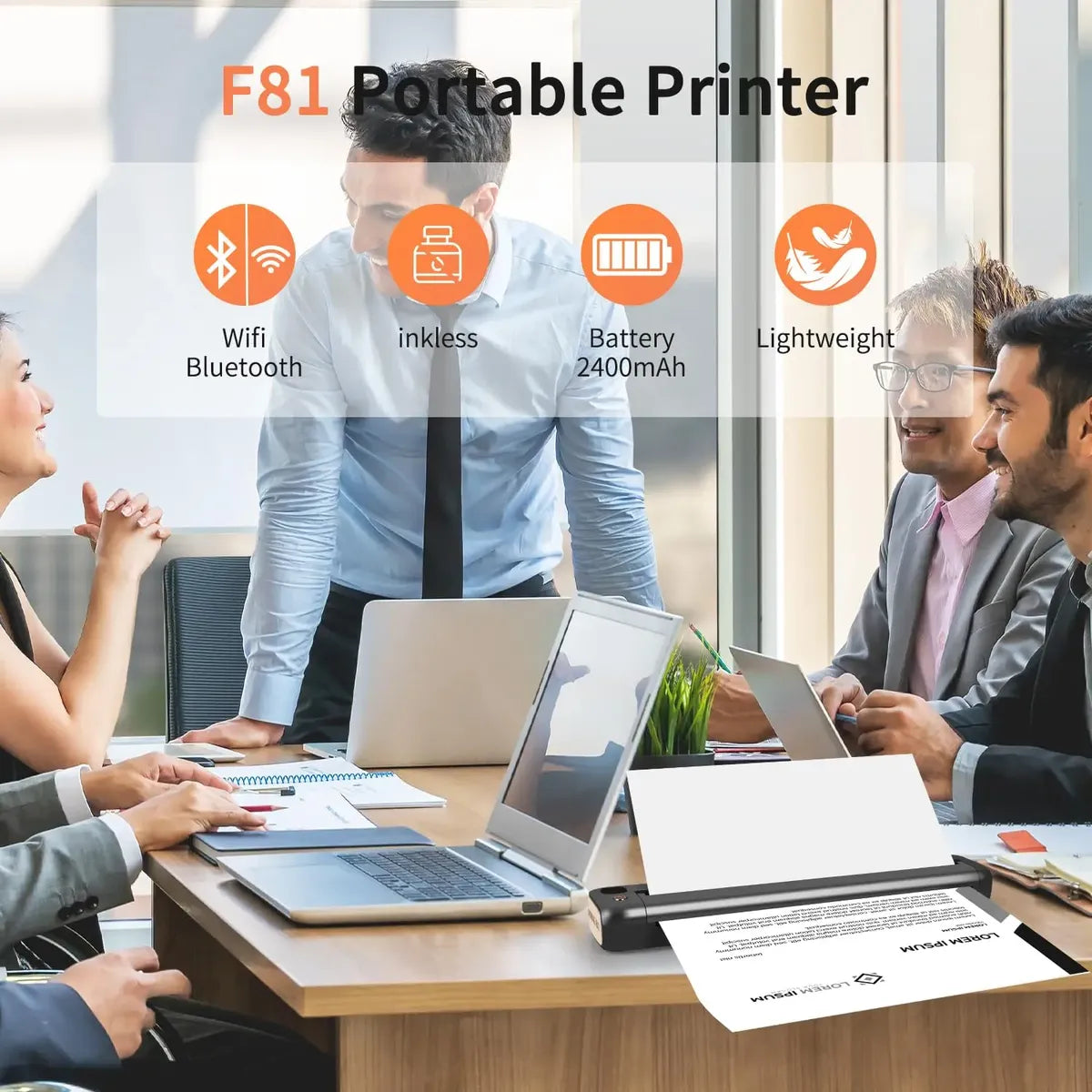 Impresora Portátil Rongta F81 WiFi + Bluetooth Sin Tinta