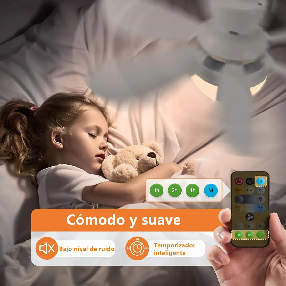 Lampara Ventilador De Techo Led 40w Con Control Remoto