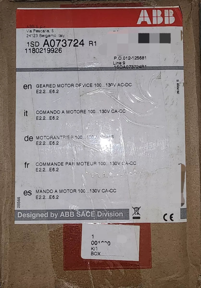 Motor Para E2.2...e6.2 100-130 Vacdc Ref 1SDA073724R1 ABB