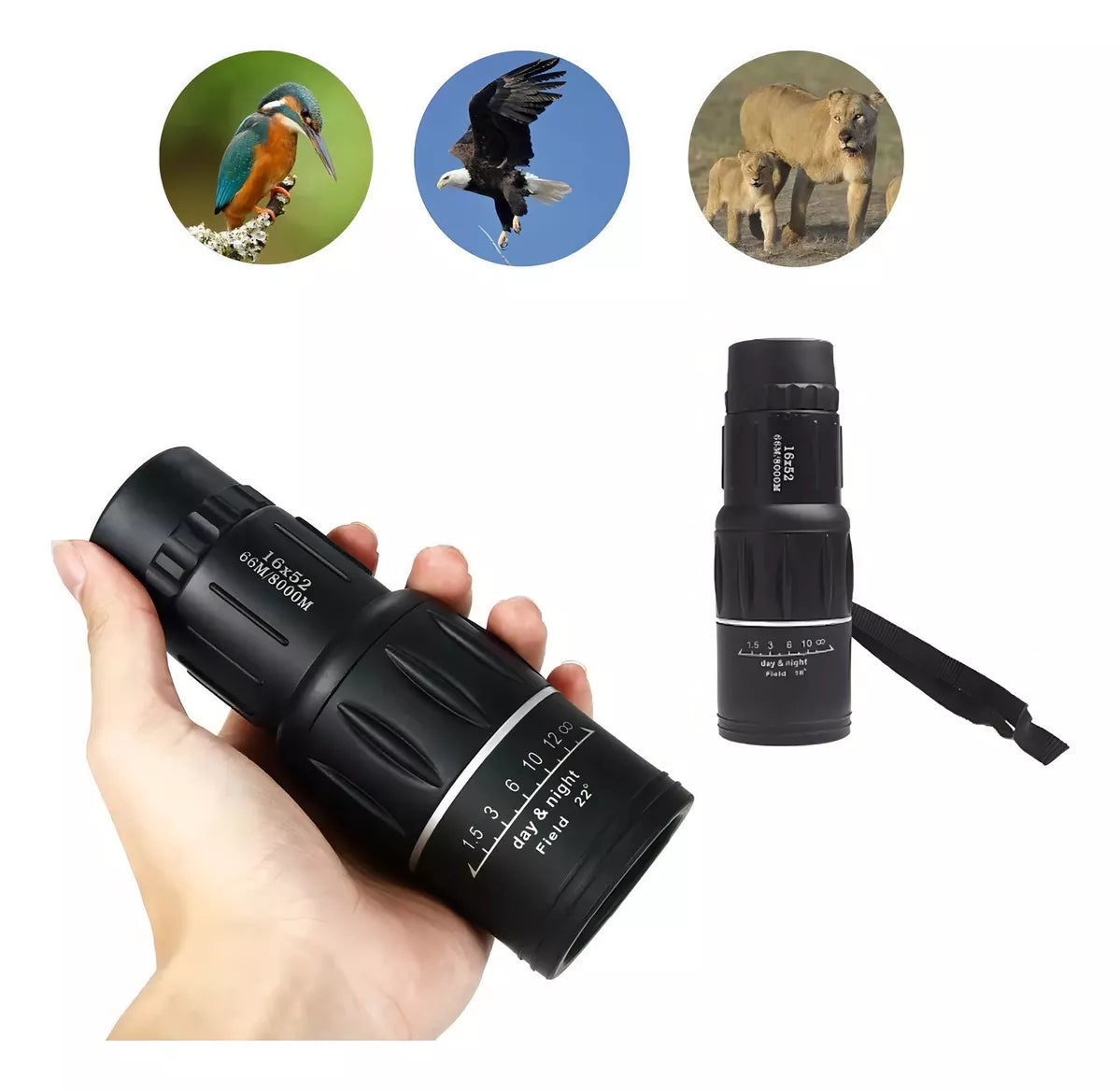 Telescopio Telescopio profesional de enfoque ajustable Monocle 8 km