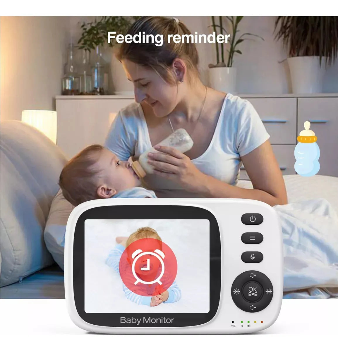 Monitor De Video Para Bebés Con Cámara De Visión Nocturna