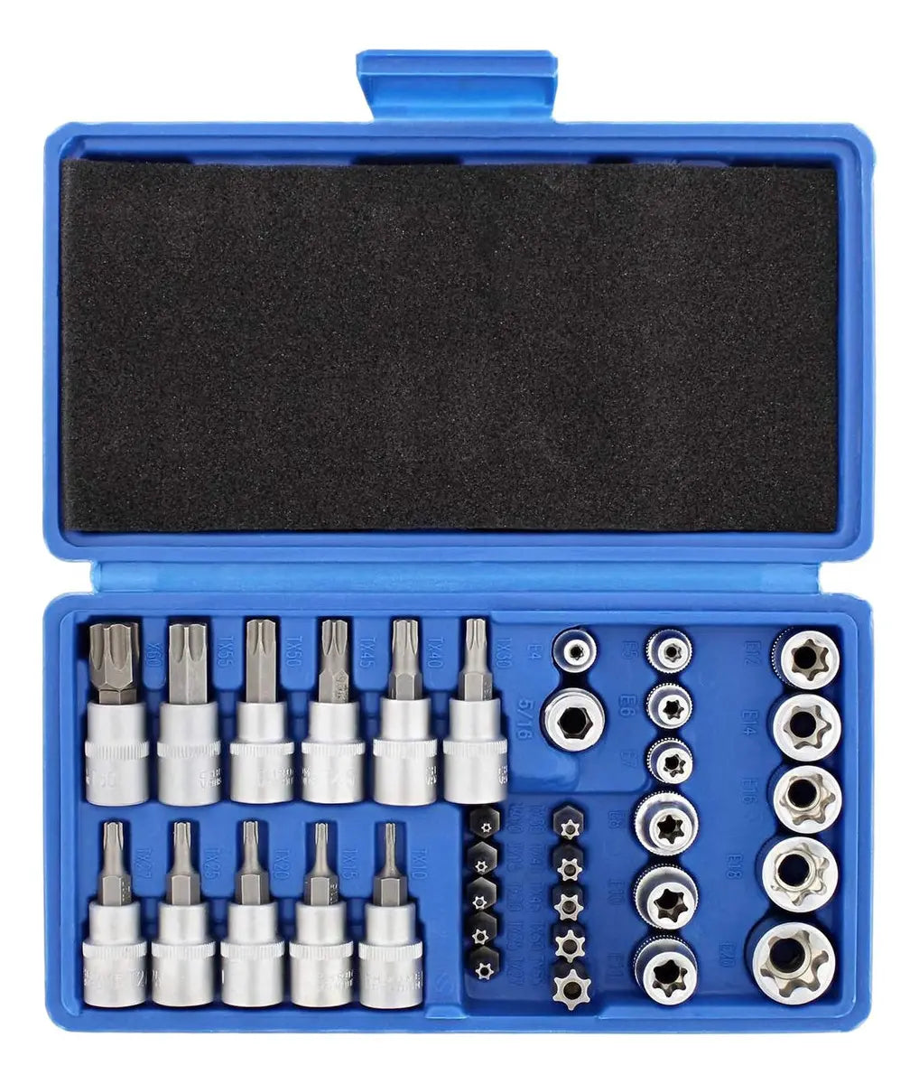 Juego de Conectores Torx Bit de 34 Piezas con Enchufes
