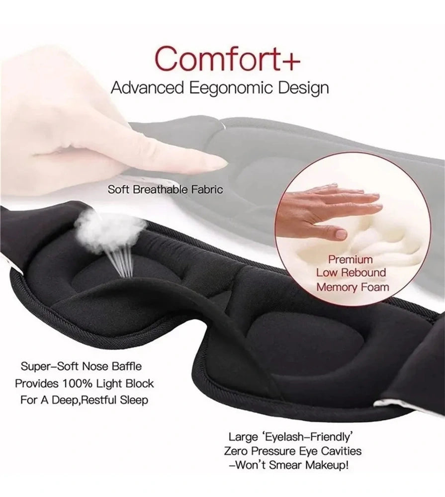 Antifaz 3d Para Dormir Cubre Ojos Respirable Suavidad