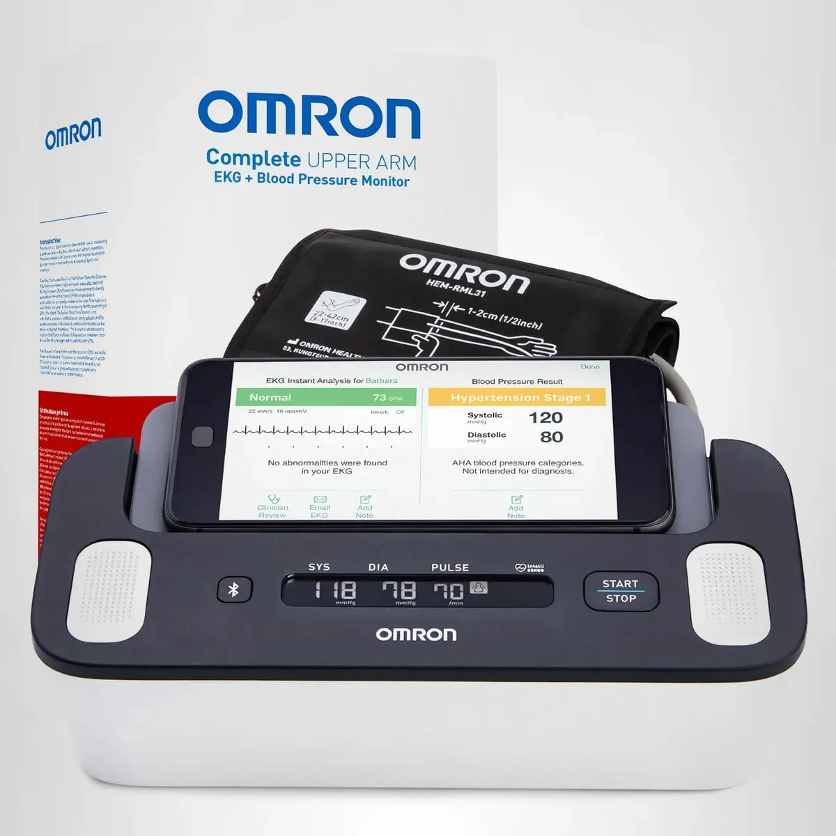 OMRON Complete BP7900 – Monitor de Presión Arterial de Brazo + EKG