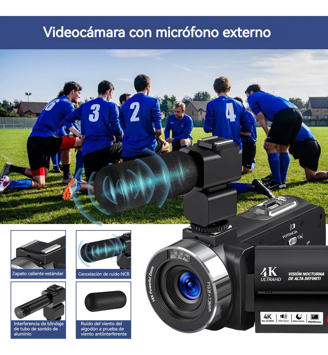 Camara De Video Videocamara 4k 80mp Ir Visión Nocturna