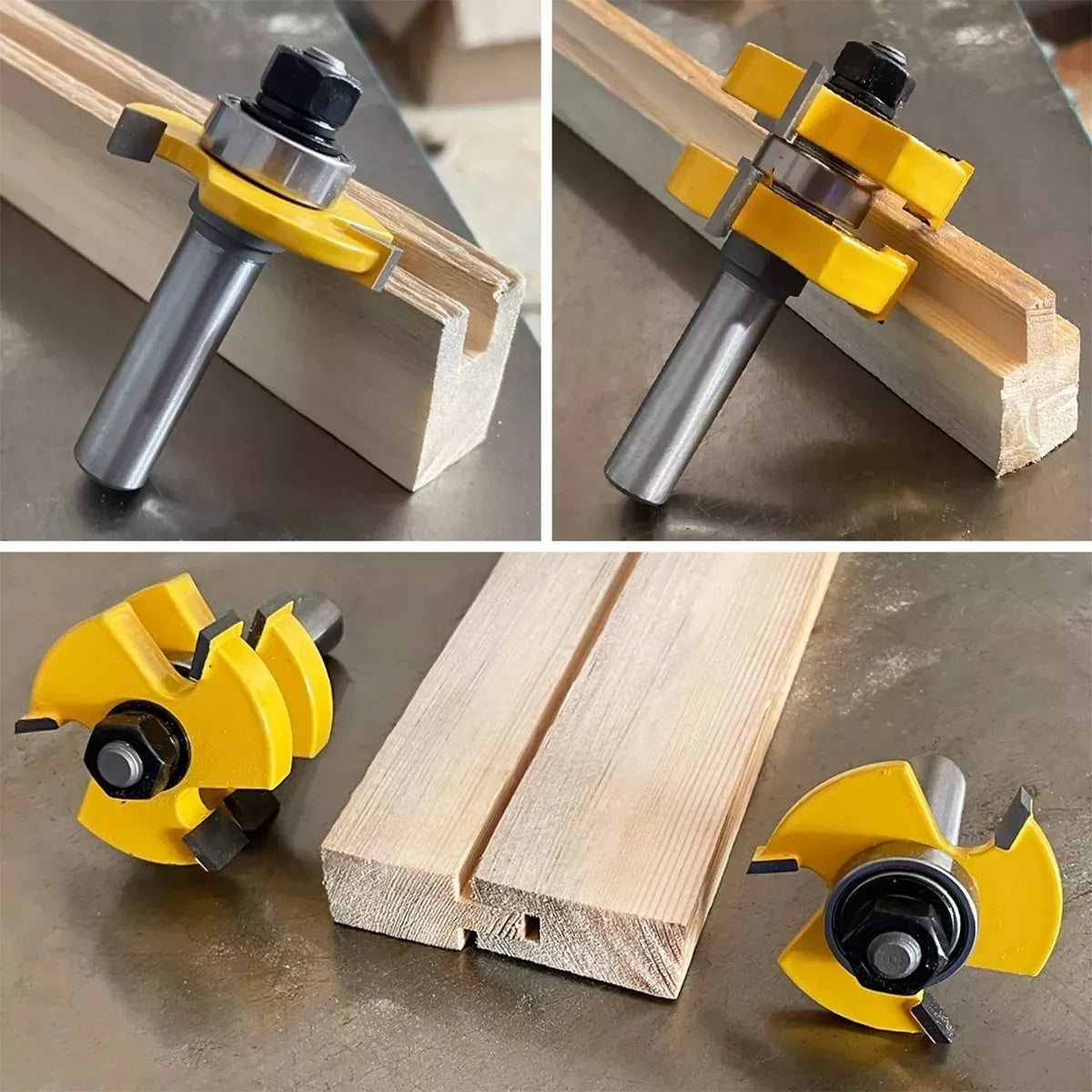 Fresas Madera Toma 1/4 Ensamble Kit 2pzs