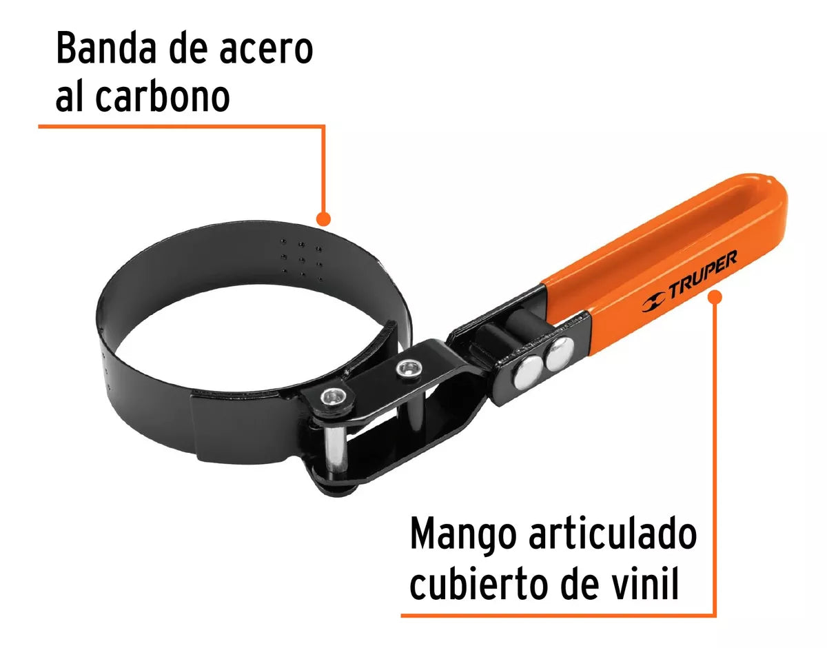 Llave De Banda Filtro De Aceite 2 1/2 - 3 1/4 PLG Truper