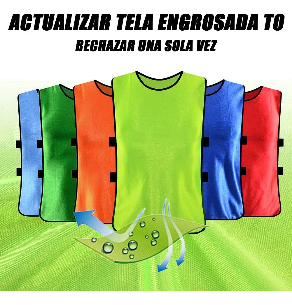 Pack X6 Petos Deportivos Multiusos Chalecos Para Niños
