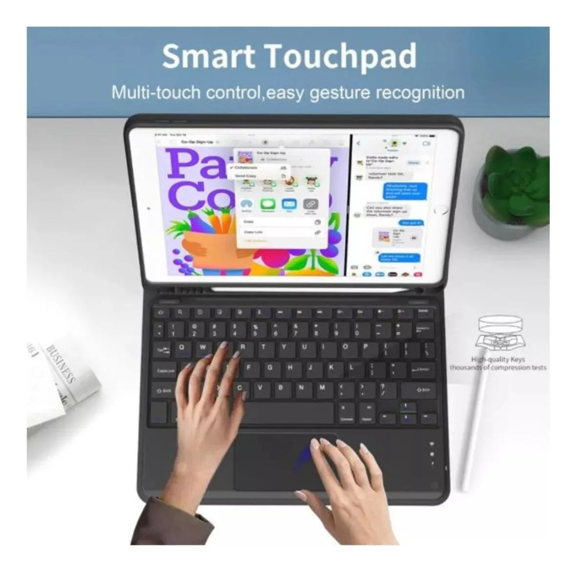 Carcasa Funda Con Teclado Touchpad Para iPad 10ma Gen 10.9