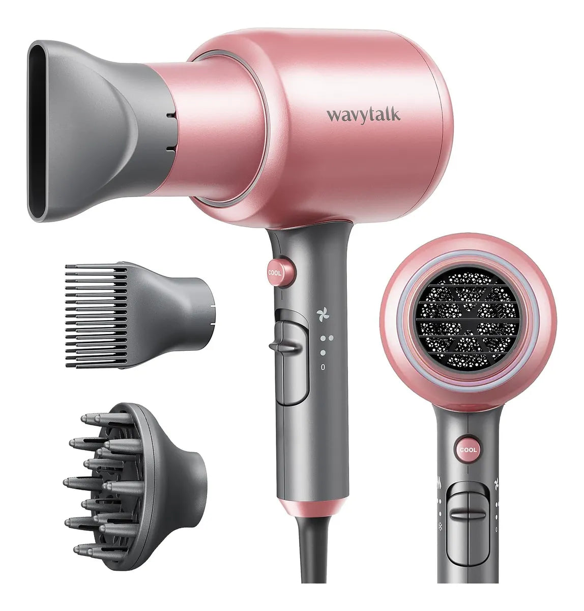 Xw Wavytalk Secador De Pelo Iónico Profesional Con Difusor 110V