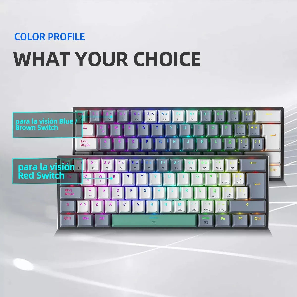 Teclado Mecánico Gamer Machenike K500 Spanish Rgb Pc
