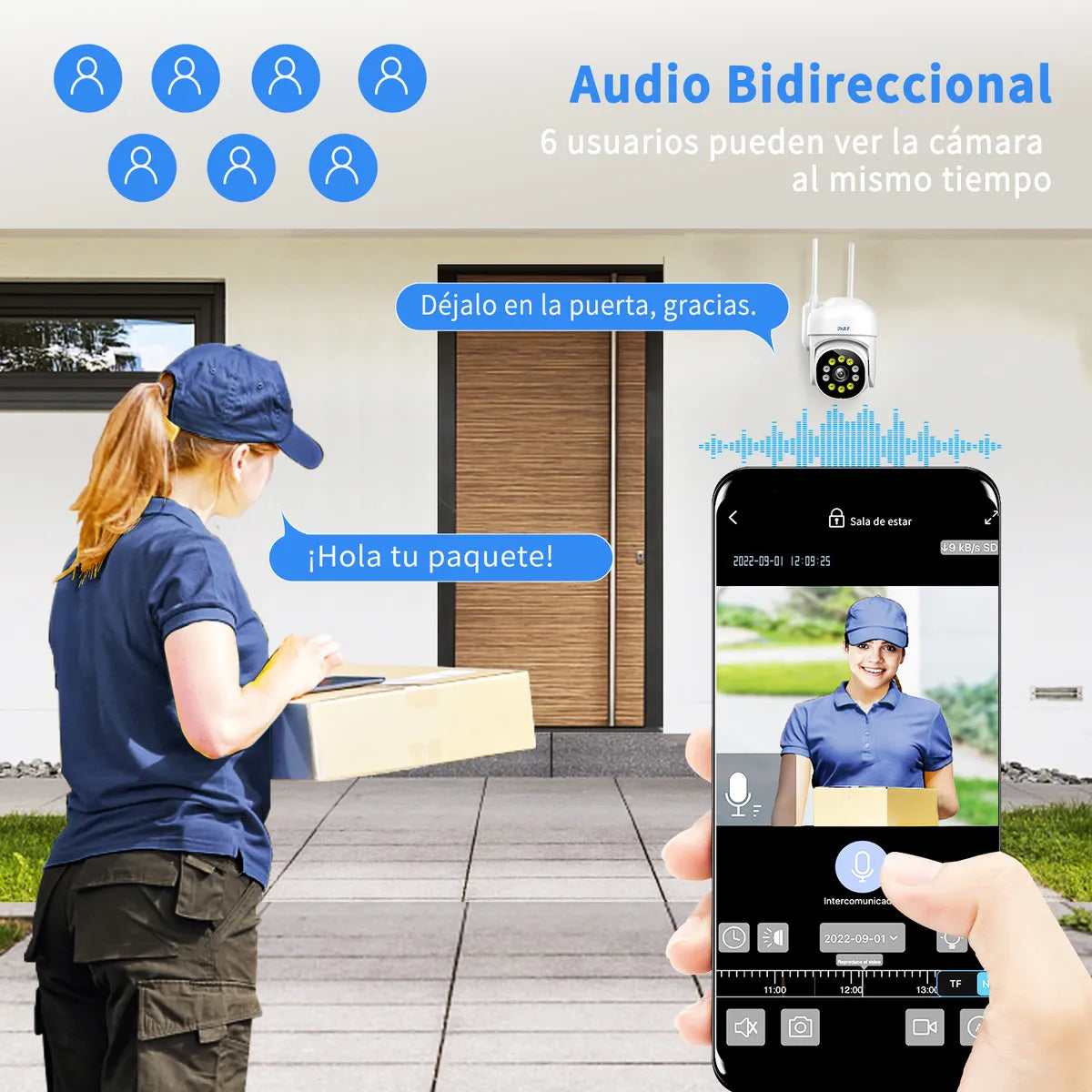 Atsg® 5g Cámara De Vigilancia Impermeable Al Aire Libre 12 Leds