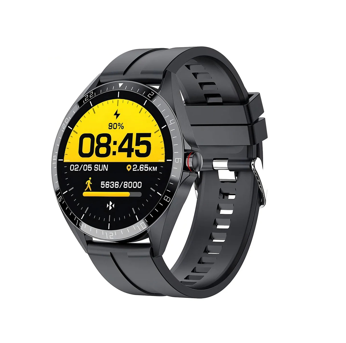 Reloj KUMI GW16T Inteligente 1.3'' Ip67 Deportivo Impermeable Con Bluetooth Negro