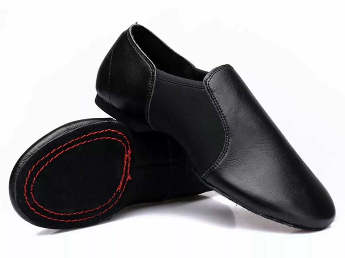 Zapato Cuero Con Strech Sin Cordones Para Jazz,ballet,yoga