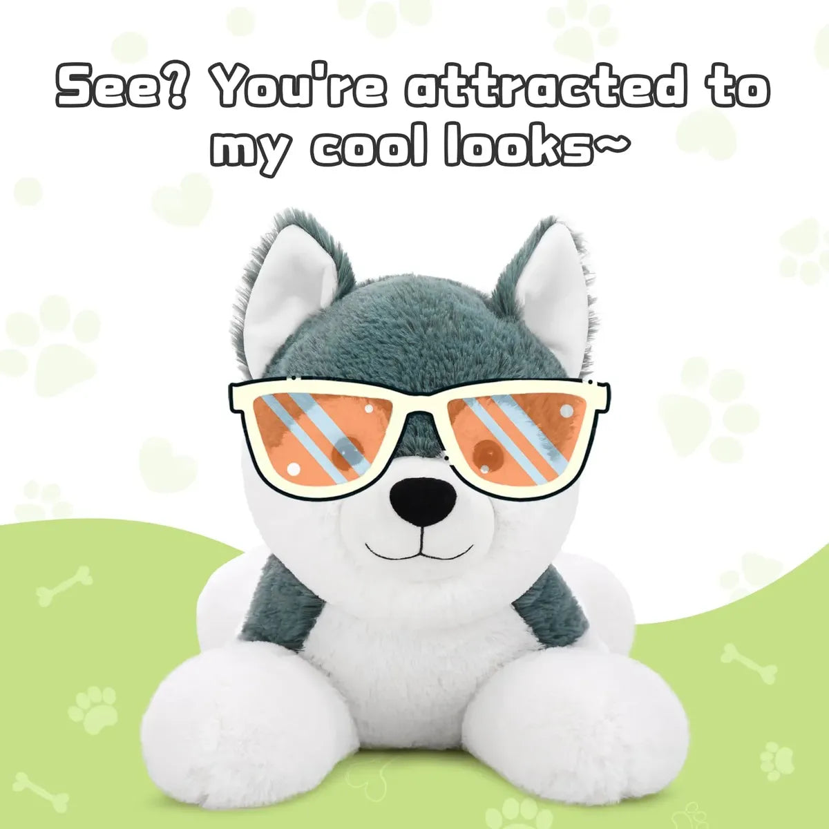 Peluche Husky MaoGoLan 28 cm | Perro de Felpa Suave | Juguete de Peluche