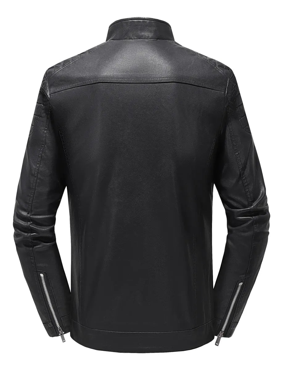 Chaqueta de Ecocuero Hombre Vintage | Estilo Motociclista Urbano y Atemporal