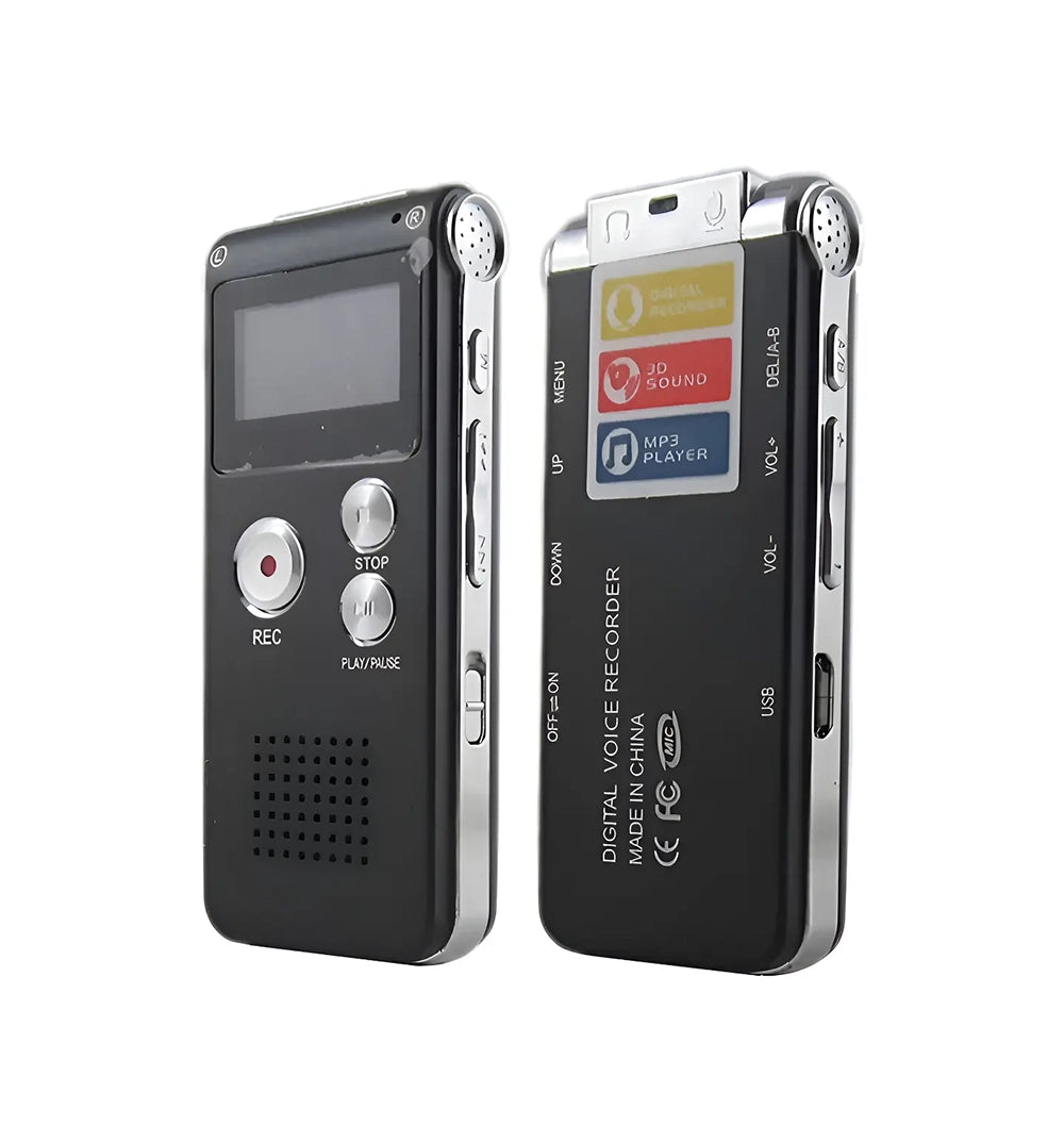 Grabadora Digital Profesional De Voz Sonido 8gb Mp3 Color Negro
