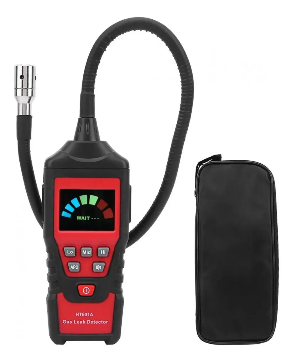 Detector Portátil de Fugas de Gas Combustible HT601A con Sonda Flexible y Alarma LED